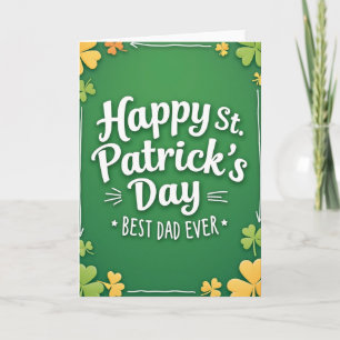 Bester Papa St. Patrick Tag Karte