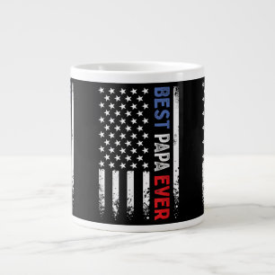Bester Papa-Tag des Vaters mit amerikanischer Flag Jumbo-Tasse