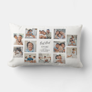 Bester Papa überhaupt 12 Foto-Collage Individuelle Lendenkissen