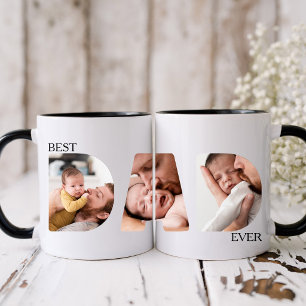 Bester Papa überhaupt 3 Foto-Minimalist-Becher Tasse