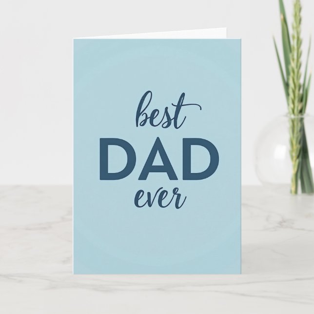 Bester Papa überhaupt Blaue Karte (Vorderseite)