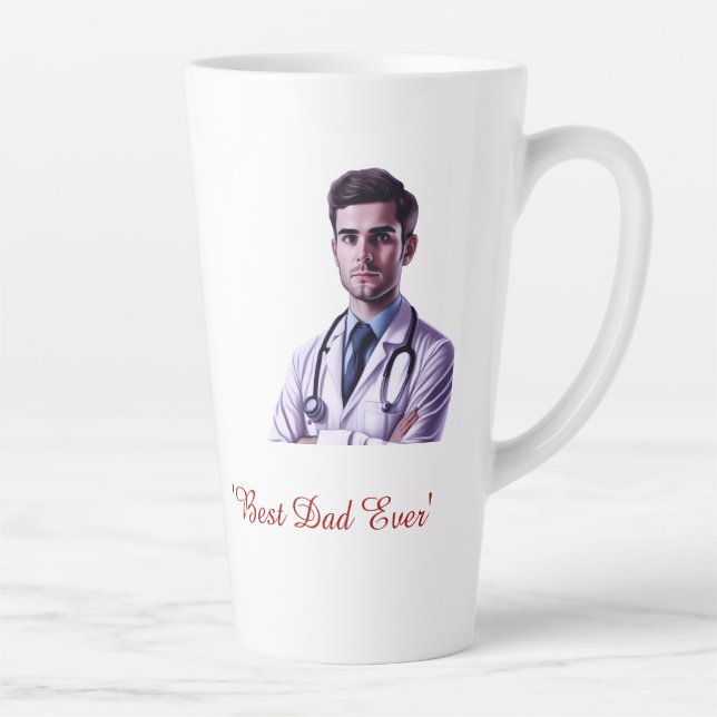 Bester Papa überhaupt Individuelle Fototasse Milchtasse (Rechts)