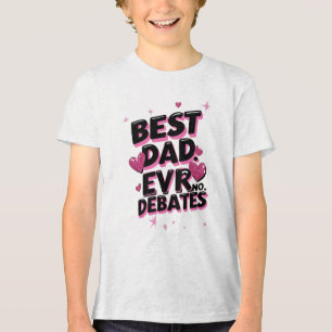Bester Papa überhaupt. Kein Streit. Lustiger Vater Tri-Blend Shirt
