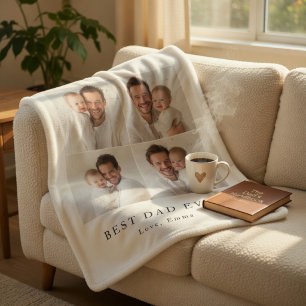 Bester Papa überhaupt Personalisiertes Foto Indi Sherpadecke