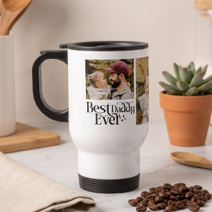 Bester Papa überhaupt Personalisiertes Foto Reisebecher