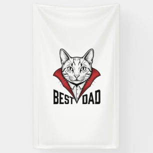 Bester Papa Vampir Katze Vintage Gravur Design_1 Banner