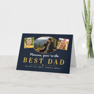 Bester Papa Vatertagsgeschenk von Kindern Foto Feiertagskarte