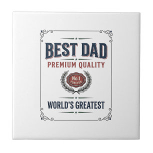 Bester Papa Vintage Gravur T-Shirt Design_1 Fliese