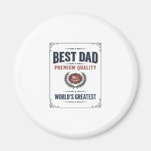 Bester Papa Vintage Gravur T-Shirt Design_1 Magnet