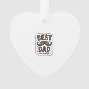 Bester Papa Vintage Schnurrbart Vektor Vater Desig Ornament