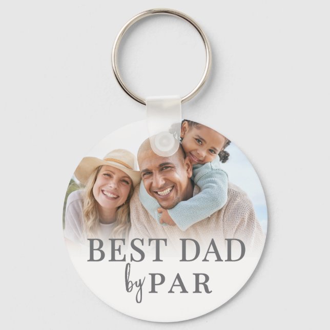 Bester Papa Von Par Foto Schlüsselanhänger (Vorderseite)