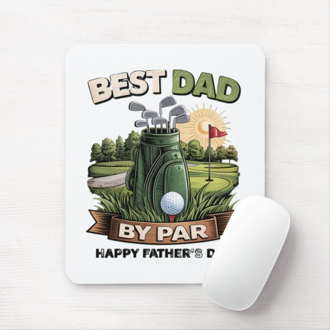Bester Papa von Par Golf-Vater Lustig Mousepad (Mit Mouse)