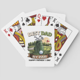 Bester Papa von Par Golf-Vater Lustig Spielkarten