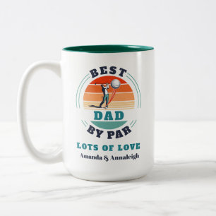 Bester Papa von Par Individuelles Retro von Töchte Zweifarbige Tasse