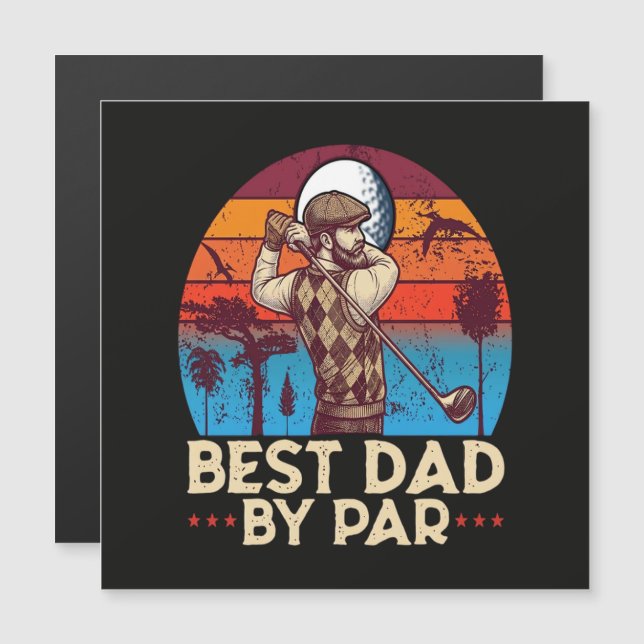 Bester Papa von Par Magnetkarte (Vorne/Hinten)