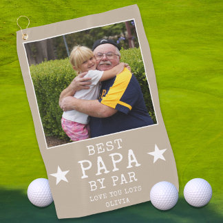 Bester Papa von Par Personalisiertes Großvater-Fot Golfhandtuch