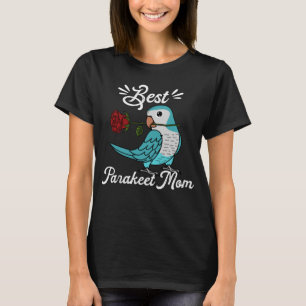 Bester Papagei Mama I Blauer Mond Parakeet Quaker T-Shirt