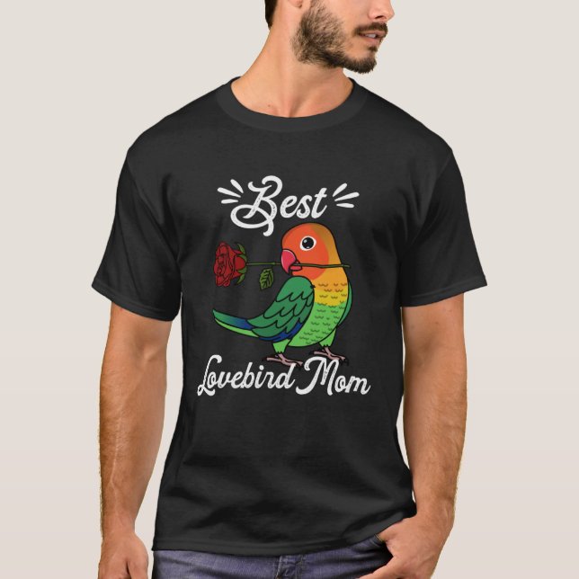 Bester Papagei Mama I Fischers Lovebird T-Shirt (Vorderseite)