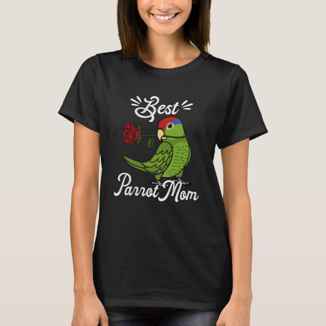 Bester Papagei Mama I Mexikanischer Roter Kopf Ama T-Shirt (Vorderseite)