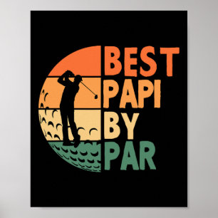 Bester Papi By Par Golfing Lustiger Golf Golfer Poster