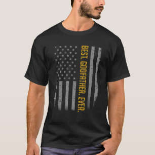 Bester Pate Ever American Flag Herren Für Vater T-Shirt