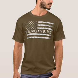 Bester Pate in Amerika Flag-Geschenk für Männer T-Shirt