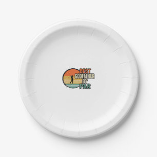 Bester Pate von Par Vintage Golf Vektor Design_1 Pappteller