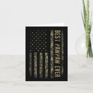 Bester Pawpaw je Camouflage American Flag Vater's Karte