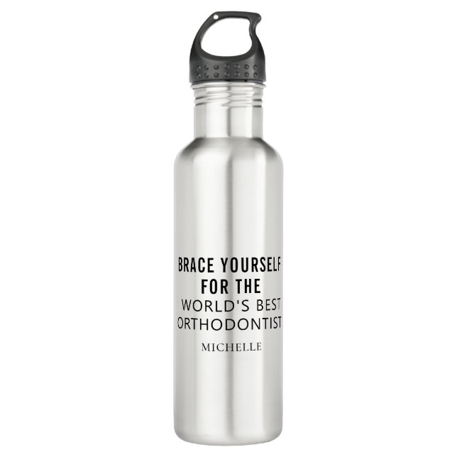 Bester Personalisierter orthodontitischer Beruflic Edelstahlflasche (Vorderseite)