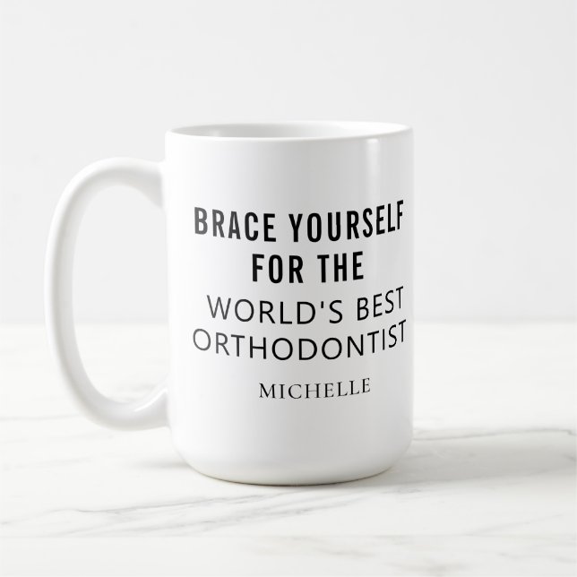 Bester Personalisierter orthodontitischer Beruflic Kaffeetasse (Links)