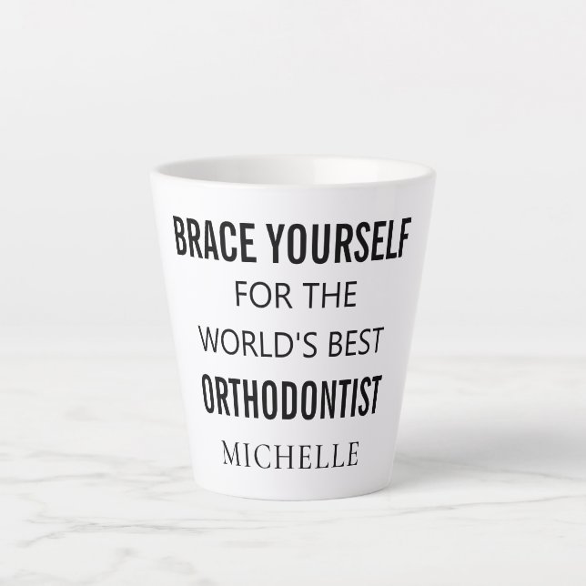 Bester Personalisierter orthodontitischer Beruflic Milchtasse (Vorderseite)
