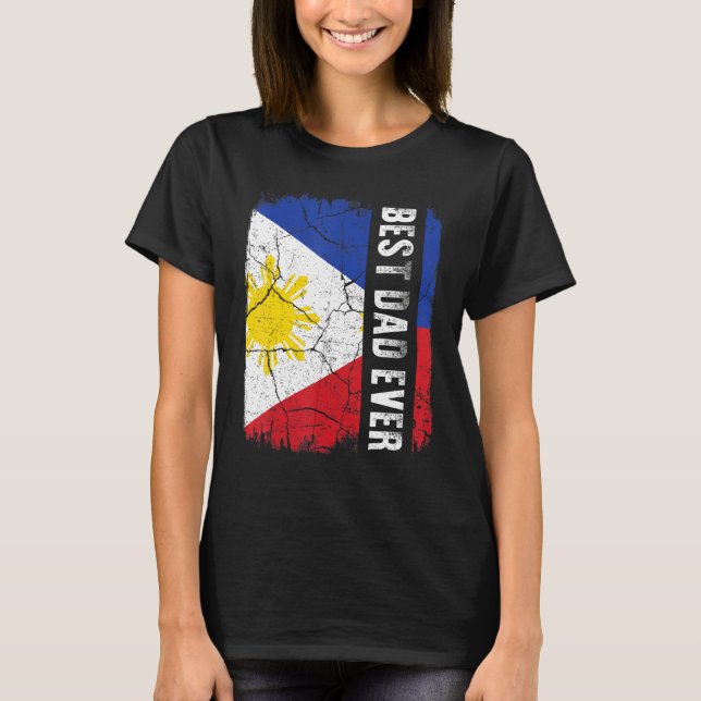 Bester philippinischer Vater jemals Philippinen-Fl T-Shirt (Vorderseite)