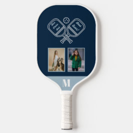 Bester Pickleball-Vater je 2 Foto Grid Picture Pickleball Schläger