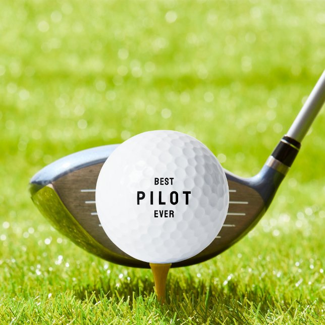 Bester Pilot aller Zeiten Aviation Simple Typograp Golfball (Von Creator hochgeladen)
