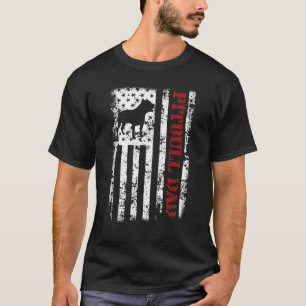 Bester Pit Bull-Vater Aller Zeiten US-Flagge Pitbu T-Shirt