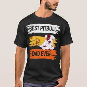 Bester Pitbull Hund Vater je glücklicher Vater Par T-Shirt