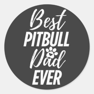 Bester Pitbull-Hund-Vater je Runder Aufkleber