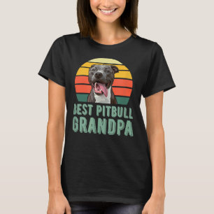 Bester Pitbull-Opa lustig süßer Hundeliebhaber Ide T-Shirt