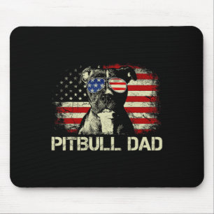 Bester Pitbull-Vater Aller Zeiten T-Shirt Amerikan Mousepad
