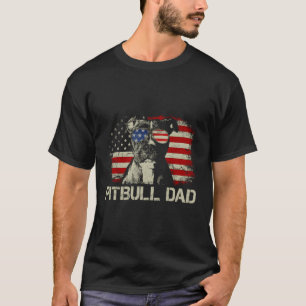 Bester Pitbull-Vater je Shirt American Flag 4th of