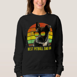 Bester Pitbulle Vater je Niedlich Funny Retro Sonn Sweatshirt