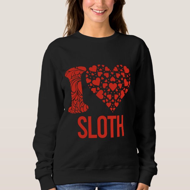 Bester Platz je I Liebe You Sloth Sweatshirt (Vorderseite)