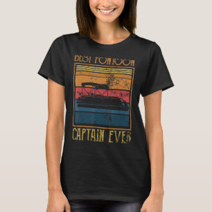 Bester Pontoon Kapitän Ever Funny Pontoon Bootsbes T-Shirt