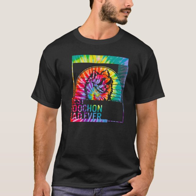 Bester Poochon Vater Ever Dog Papa für Männer Dog  T-Shirt (Vorderseite)