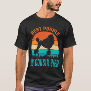 Bester Poodle BIG COUSIN je Vintager Vatertag T-Shirt