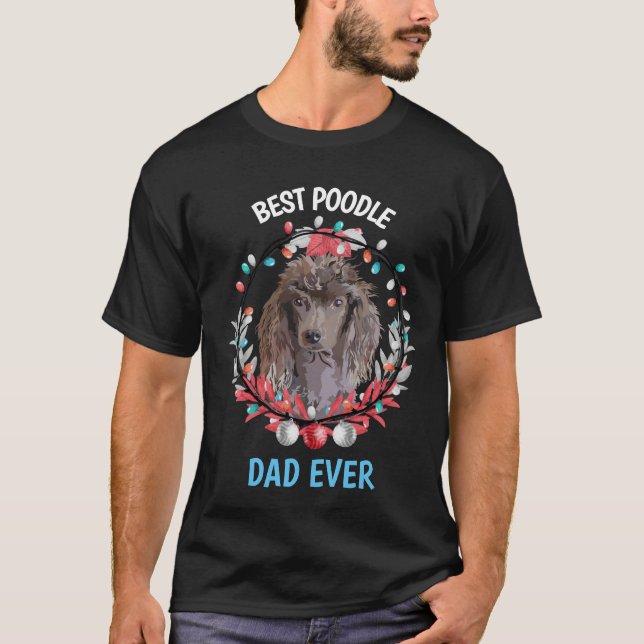 Bester Poodle-Vater je T - Shirt (Vorderseite)