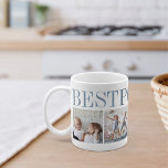 Bester Pop je 4 Foto Collage Opa Kaffeetasse<br><div class="desc">Erstelle einen süßen Sake für einen geliebten Großvater diesen Vatertag oder Großelterntag mit diesem einfachen Design,  das vier deiner Lieblings-Fotos enthält. "Best Pop Ever" erscheint oben in Blautönen.</div>