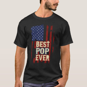 Bester Pop je US-Flagge Großvater-Väter-Tagesgesch T-Shirt