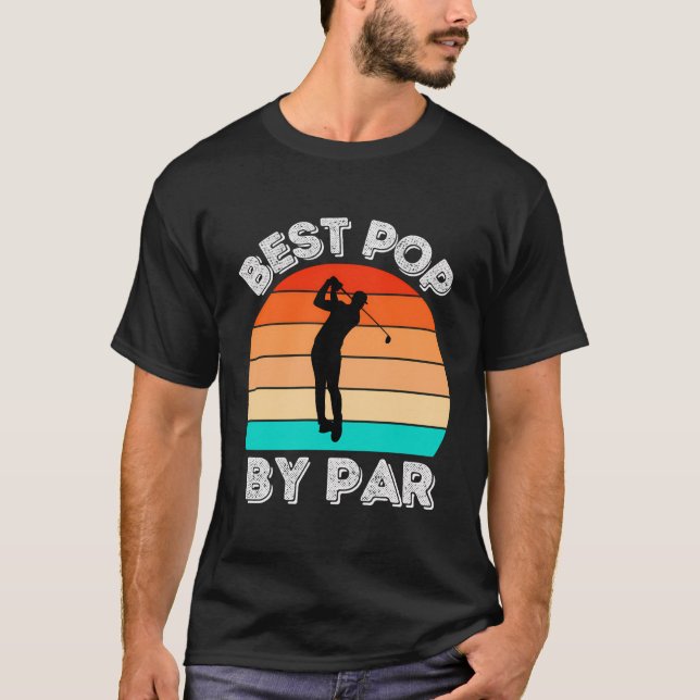 Bester Pop nach Par Retro Sunset Parody T-Shirt (Vorderseite)
