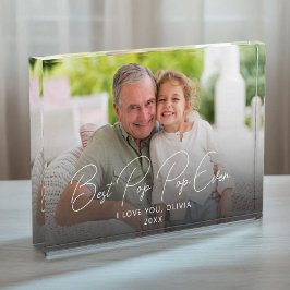 Bester Pop Pop je Niedlich Großkind Keepake Fotoblock